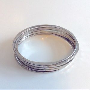 Stackable silver bangles